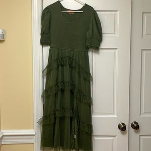 Forest green. Size M JessaKae maxi dress. NWT